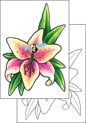 Flower Tattoo lily-tattoos-gail-somers-gsf-01423