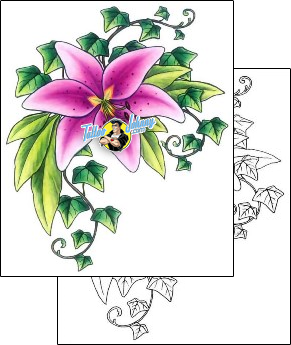 Flower Tattoo plant-life-lily-tattoos-gail-somers-gsf-01441