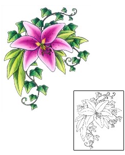 Lily Tattoo Plant Life tattoo | GSF-01441
