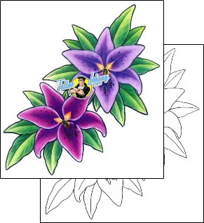 Flower Tattoo plant-life-lily-tattoos-gail-somers-gsf-01443
