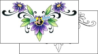 Decorative Tattoo flower-tattoos-gail-somers-gsf-01451