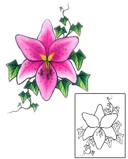 Lily Tattoo Plant Life tattoo | GSF-01454