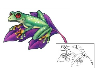 Frog Tattoo Reptiles & Amphibians tattoo | GSF-01460