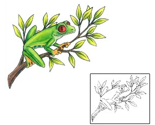 Frog Tattoo Plant Life tattoo | GSF-01462