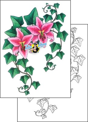Flower Tattoo plant-life-lily-tattoos-gail-somers-gsf-01485
