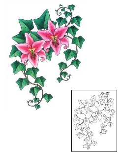 Lily Tattoo Plant Life tattoo | GSF-01485