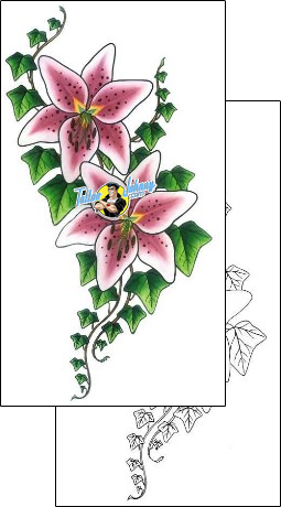 Flower Tattoo plant-life-lily-tattoos-gail-somers-gsf-01503