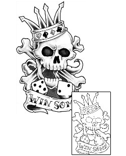 Crossbones Tattoo Miscellaneous tattoo | GUF-00094