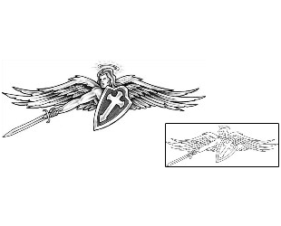 Angel Tattoo Religious & Spiritual tattoo | GUF-00134