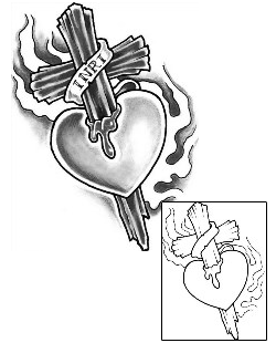 Heart Tattoo Religious & Spiritual tattoo | GUF-00143