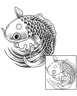 Koi Tattoo Marine Life tattoo | GUF-00147