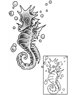Seahorse Tattoo Marine Life tattoo | GUF-00150