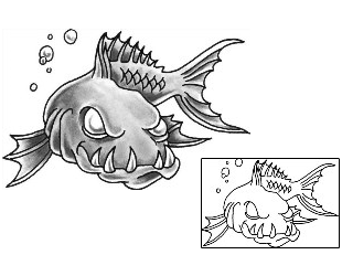 Fish Tattoo Marine Life tattoo | GUF-00151