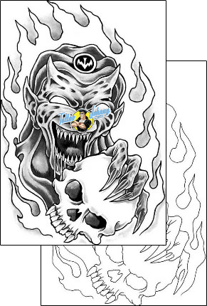 Devil - Demon Tattoo horror-evil-tattoos-grumpy-guf-00164