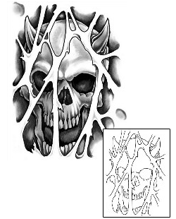 Skull Tattoo Horror tattoo | GUF-00259