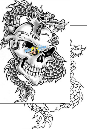 Horror Tattoo fantasy-dragon-tattoos-grumpy-guf-00261