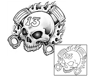 Thirteen Tattoo Miscellaneous tattoo | GUF-00266