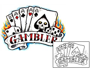 Gambling Tattoo Miscellaneous tattoo | GUF-00305