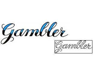 Picture of Gambler Lettering Tattoo