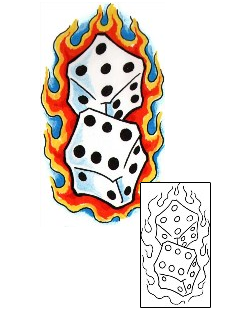 Dice Tattoo Miscellaneous tattoo | GUF-00324