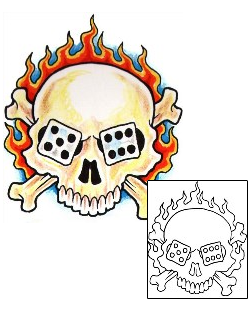 Crossbones Tattoo Miscellaneous tattoo | GUF-00334