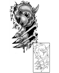 Torn Ripped Skin Tattoo Horror tattoo | GUF-00347