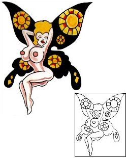 Woman Tattoo Insects tattoo | GUF-00364