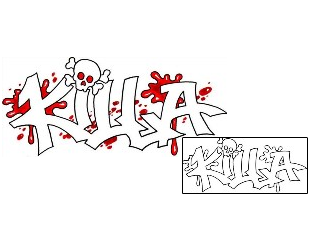 Lettering Tattoo Killa Graffiti Tattoo