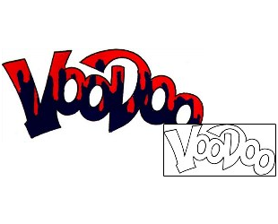 Lettering Tattoo Voodoo Graffiti Tattoo