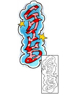 Lettering Tattoo Child Graffiti Tattoo