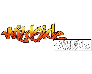 Lettering Tattoo Wildside Graffiti Tattoo