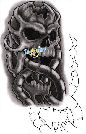 Skull Tattoo horror-skull-tattoos-grumpy-guf-00447