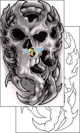 Skull Tattoo horror-skull-tattoos-grumpy-guf-00448