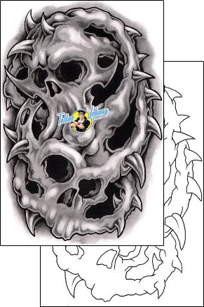 Skull Tattoo horror-skull-tattoos-grumpy-guf-00450