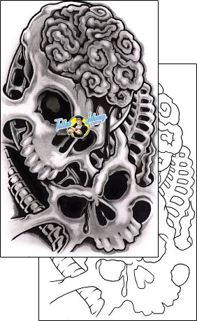 Skull Tattoo horror-skull-tattoos-grumpy-guf-00453