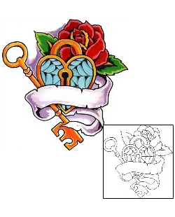 Lock & Key Tattoo Tattoo Styles tattoo | GUF-00475