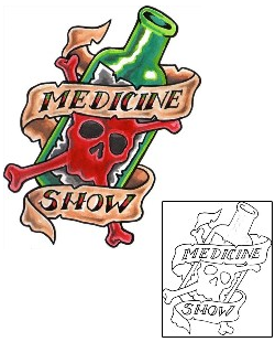 Skull Tattoo Medicine Show Tattoo