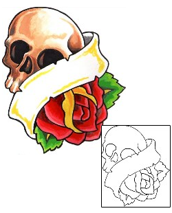 Skull Tattoo Plant Life tattoo | GUF-00542
