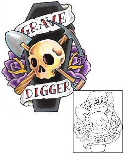 Picture of Grave Digger Coffin Tattoo