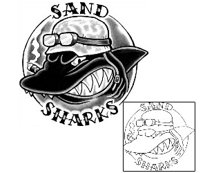 Shark Tattoo Marine Life tattoo | GUF-00592