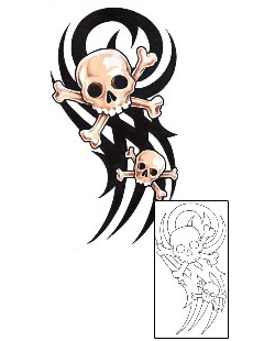 Crossbones Tattoo Horror tattoo | GUF-00619