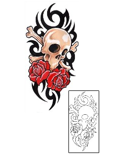 Crossbones Tattoo Plant Life tattoo | GUF-00627