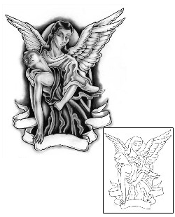 Angel Tattoo Religious & Spiritual tattoo | GUF-00726
