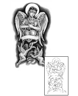 Angel Tattoo Religious & Spiritual tattoo | GUF-00731
