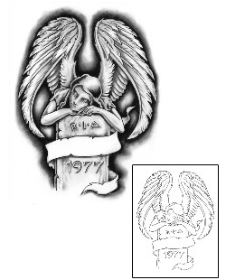 Angel Tattoo Religious & Spiritual tattoo | GUF-00732