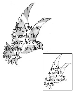 Dove Tattoo Religious & Spiritual tattoo | HAF-00074