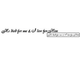 Picture of I Live For Him Tattoo