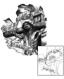 Banner Tattoo Religious & Spiritual tattoo | HAF-00272