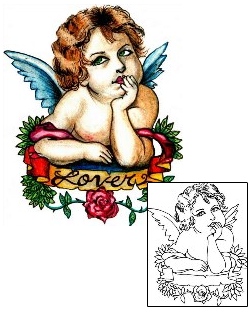 Angel Tattoo Thinking Cherub Tattoo