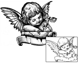 Angel Tattoo Religious & Spiritual tattoo | HGF-00085